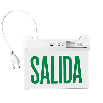 SEÑALETICA DE EMERGENCIA LED SALIDA 3W 4 HRS AUTONOMÍA
