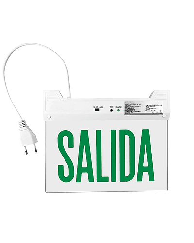SEÑALETICA DE EMERGENCIA LED SALIDA 3W 4 HRS AUTONOMÍA