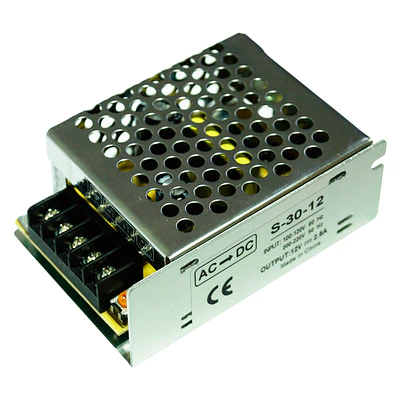FUENTE DE PODER SWITCHING 30W 12V 2.5A INTERIOR PERFORADA