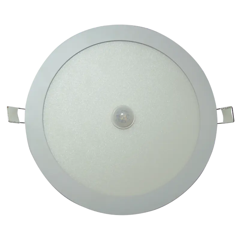 PANEL LED REDONDO EMBUTIDO 18W CON SENSOR MOVIMIENTO IP33 BLANCO imagen 1
