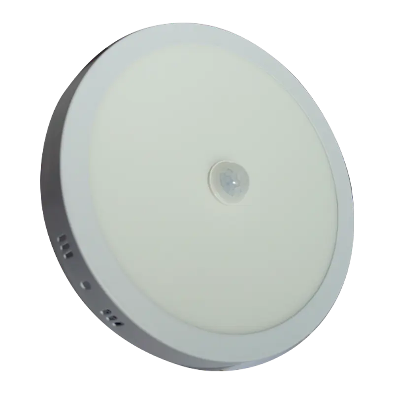 PANEL LED REDONDO SOBREPUESTO 18W CON SENSOR MOVIMIENTO  IP40 imagen 1