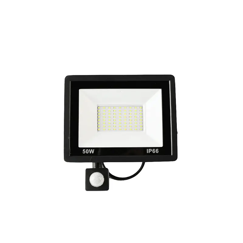 PROYECTOR LED ULTRA SLIM 50W IP66 NEGRO C/ SENSOR DE MOVIMIENTO imagen 1