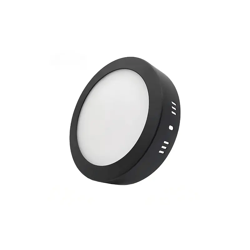 PANEL LED REDONDO SOBREPUESTO 12W IP44 NEGRO imagen 1