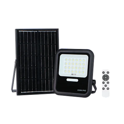PROYECTOR LED SOLAR 150W IP65 C/PANEL SOLAR C/CONTROL REMOTO