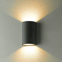 APLIQUE DECORATIVO BIDIRECCIONAL SEMI CIRCULO 2x5W IP65 NEGRO thumbnail 5