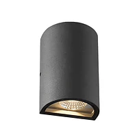 APLIQUE DECORATIVO BIDIRECCIONAL SEMI CIRCULO 2x5W IP65 NEGRO thumbnail 1