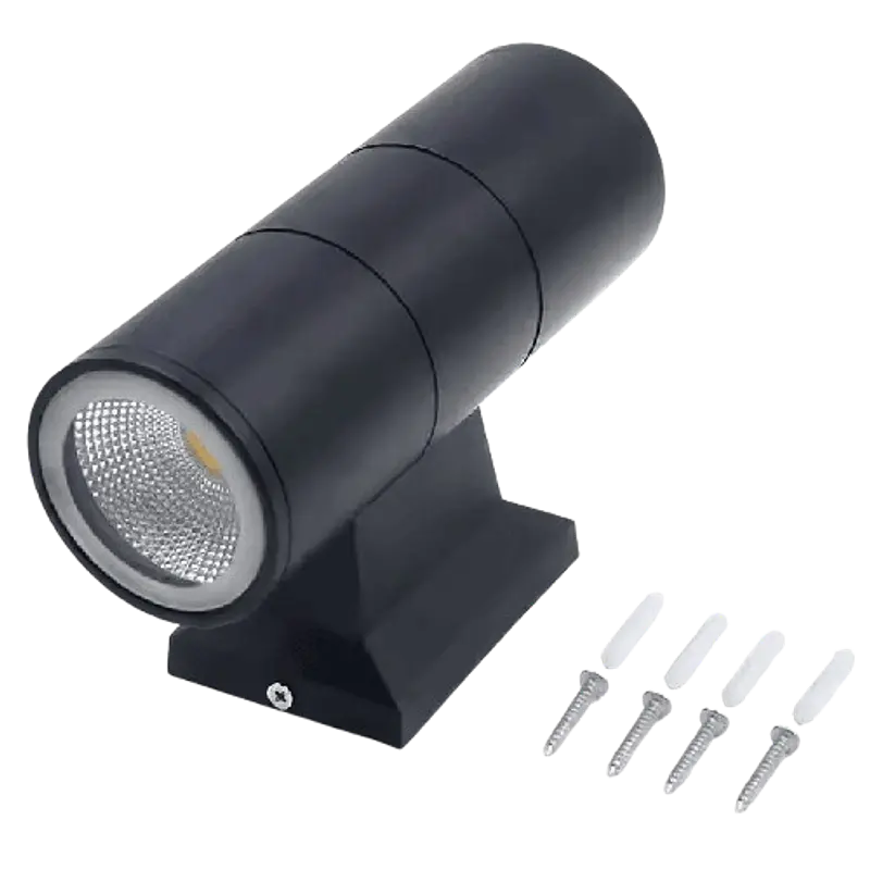 APLIQUE DECORATIVO BAZUCA BIDIRECCIONAL MINI 2x5W IP65 NEGRO imagen 1