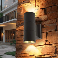APLIQUE DECORATIVO BAZUCA BIDIRECCIONAL MINI 2x5W IP65 NEGRO thumbnail 3