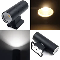 APLIQUE DECORATIVO BAZUCA BIDIRECCIONAL MINI 2x5W IP65 NEGRO thumbnail 2