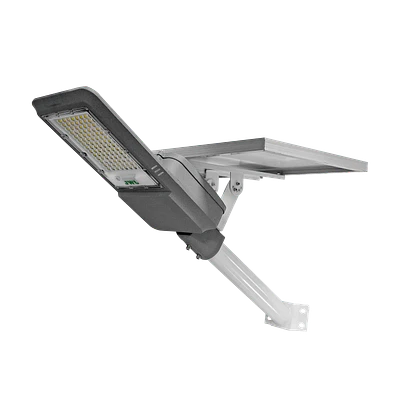 ALUMBRADO PÚBLICO LED SOLAR 300W CON PANEL SOLAR  CON BRAZO PARA MONTAR EN MURO O POSTE