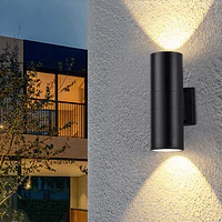 APLIQUE DECORATIVO BAZUCA BIDIRECCIONAL 2x10W IP65 NEGRO thumbnail 4