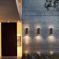 APLIQUE DECORATIVO BAZUCA BIDIRECCIONAL 2x10W IP65 NEGRO thumbnail 3