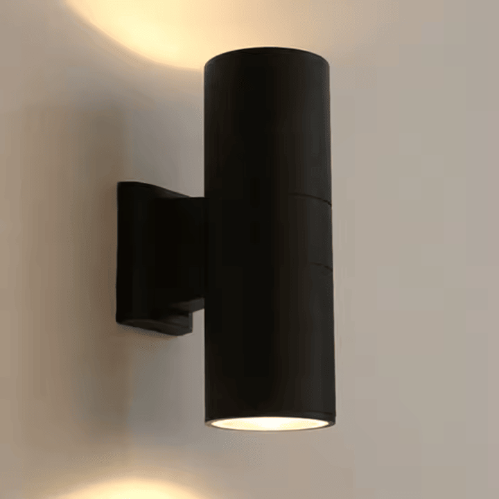 APLIQUE DECORATIVO BAZUCA BIDIRECCIONAL 2x10W IP65 NEGRO