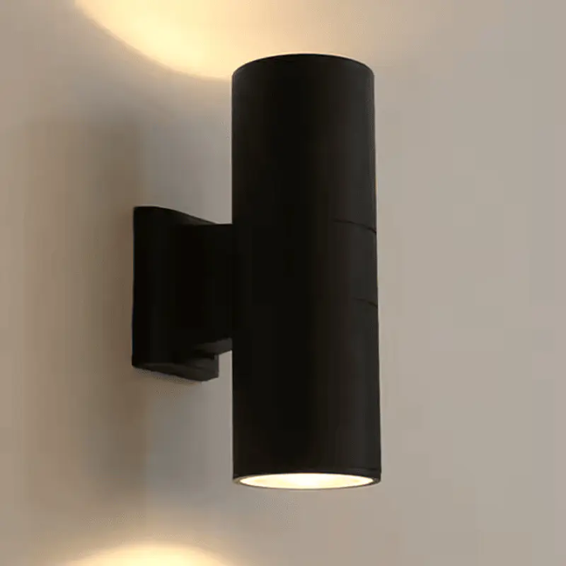 APLIQUE DECORATIVO BAZUCA BIDIRECCIONAL 2x10W IP65 NEGRO imagen 1