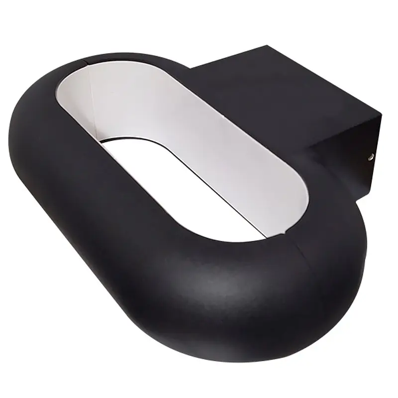 APLIQUE DECORATIVO OVALADO MURO 10W IP65 NEGRO imagen 1