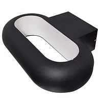APLIQUE DECORATIVO OVALADO MURO 10W IP65 NEGRO thumbnail 1