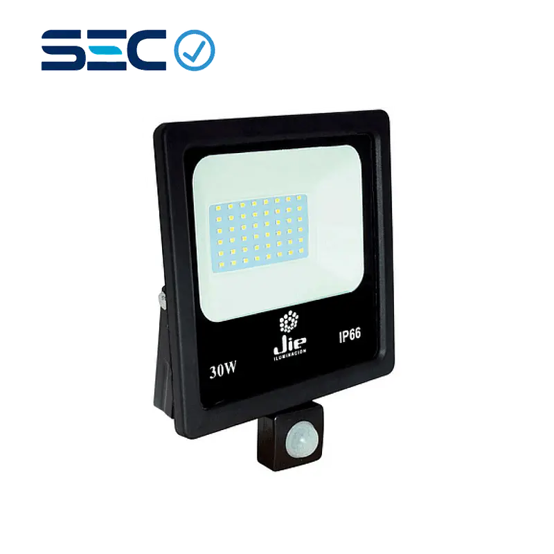 PROYECTOR LED ULTRA THIN SMD 30W IP66 LUZ FRÍA C/ SENSOR DE MOVIMIENTO imagen 1