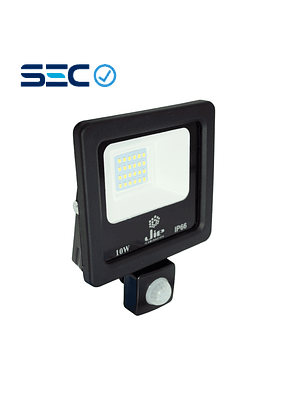 PROYECTOR LED ULTRA THIN SMD 10W IP66 LUZ FRÍA C/ SENSOR DE MOVIMIENTO 