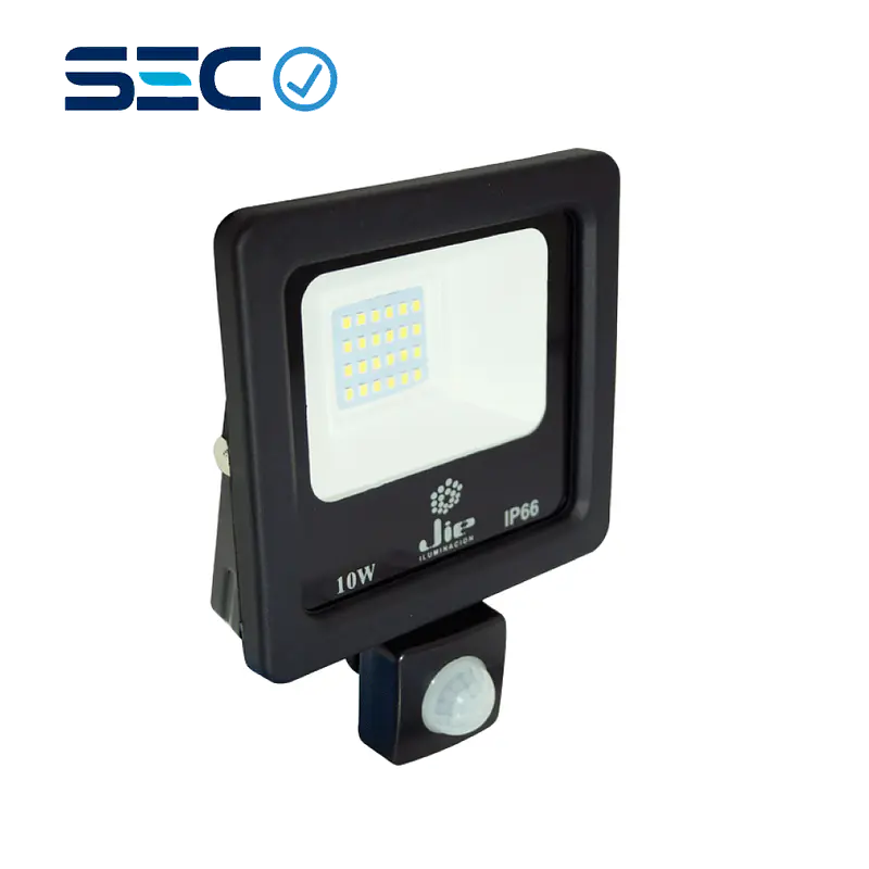 PROYECTOR LED ULTRA THIN SMD 10W IP66 LUZ FRÍA C/ SENSOR DE MOVIMIENTO imagen 1