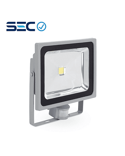 PROYECTOR LED COB 50W GRIS IP65 CON SENSOR DE MOVIMIENTO