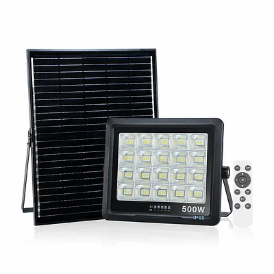 PROYECTOR LED SOLAR 500W IP65 C/PANEL SOLAR C/CONTROL REMOTO