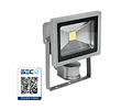 PROYECTOR LED COB 20W GRIS IP65 CON SENSOR DE MOVIMIENTO