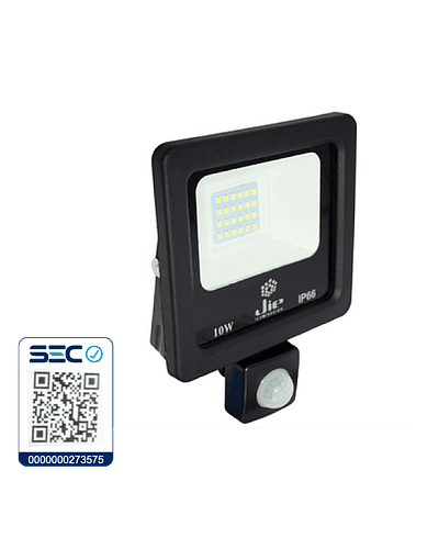 PROYECTOR LED ULTRA THIN SMD 10W IP66 LUZ FRÍA C/ SENSOR DE MOVIMIENTO 