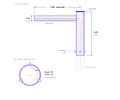 BRAZO GALVANIZADO PARA POSTE 1 SALIDA Ø48MM – Luminaria Solar Certificada DS1