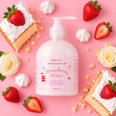 CREMA DE MANOS Y PIES - STRAWBERRY CAKE