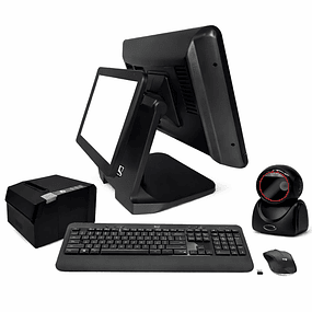 KIT POS ONE T2-7000R TOUCH CON PANTALLA PARA CLIENTE+ TECLADO Y MOUSE+ IMPRESORA TERMICA 80MM+ SCANNER SOBREMESA 2D+ GAVETA DE DINERO
