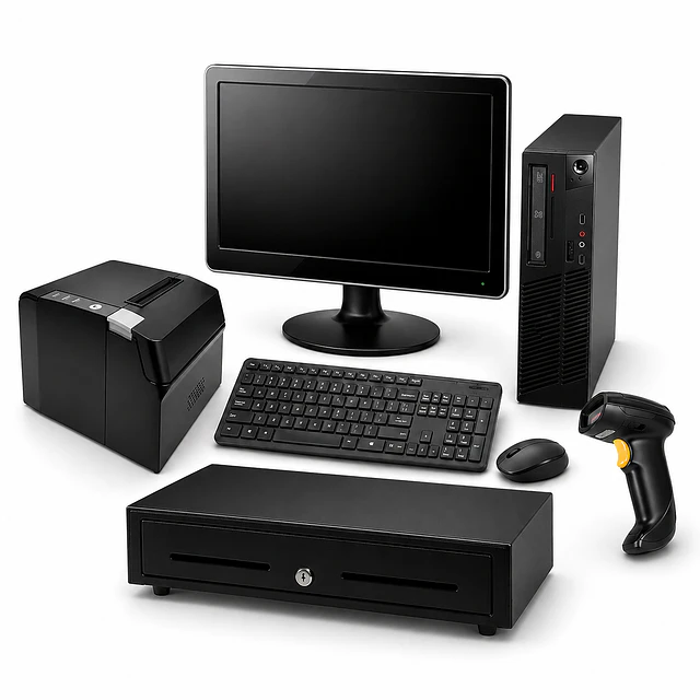 Kit Pc Lenovo CPU Core I5 RAM 8GB Disco SSD 240GB Reacondicionado+ Teclado Y Mouse+ Scanner Laser USB+ Impresora Térmica 80mm+ Gaveta De Dinero