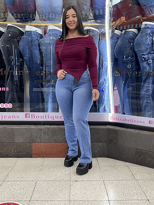 RECTO JEANS CELESTE