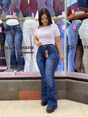 flare jeans azul CLASIC0