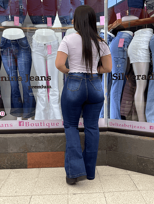 flare jeans azul CLASIC0