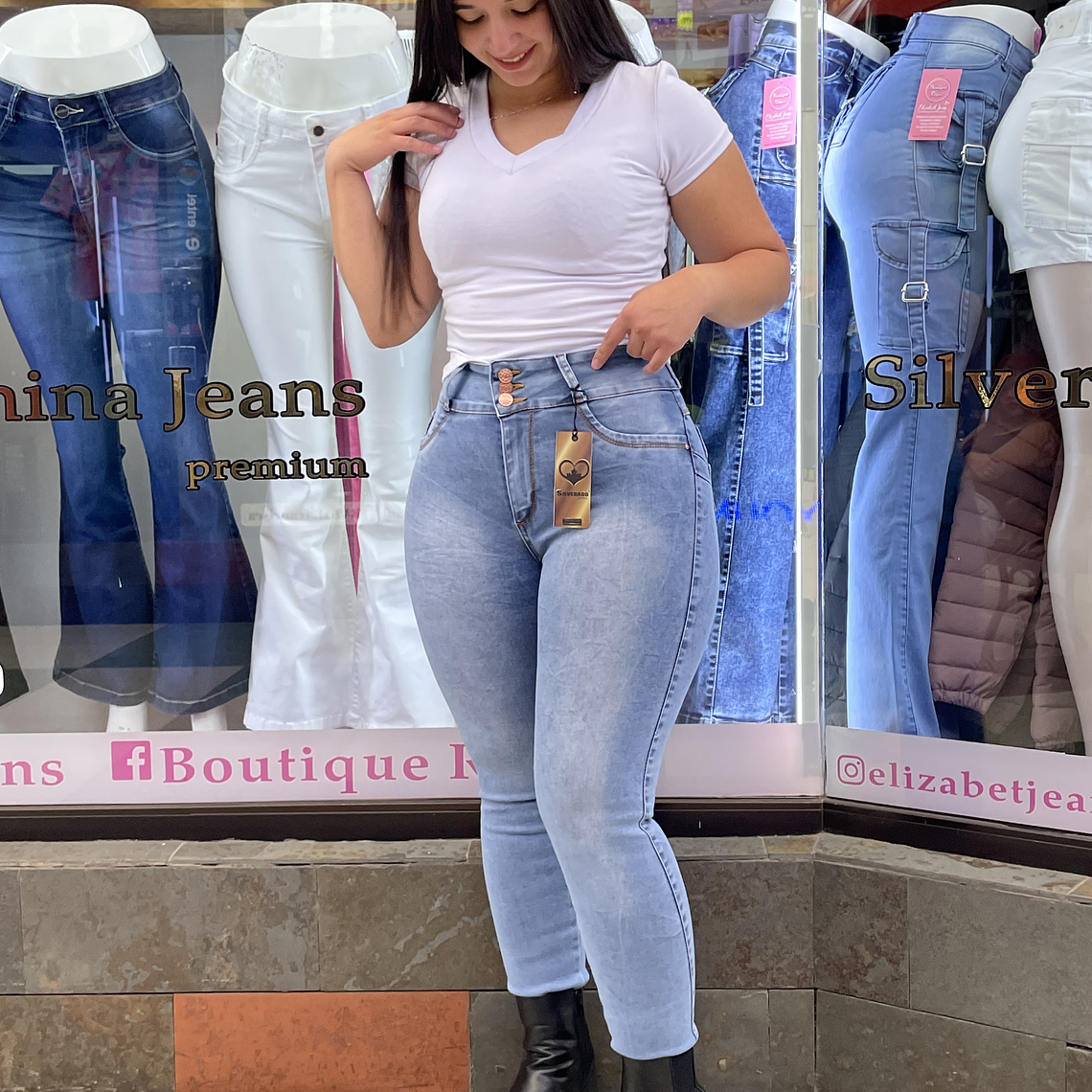 SKINNY CELESTE PRETINA ANCHA 1