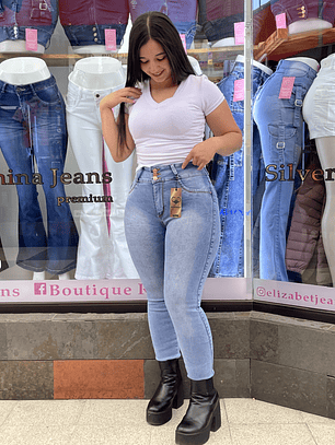 SKINNY CELESTE PRETINA ANCHA