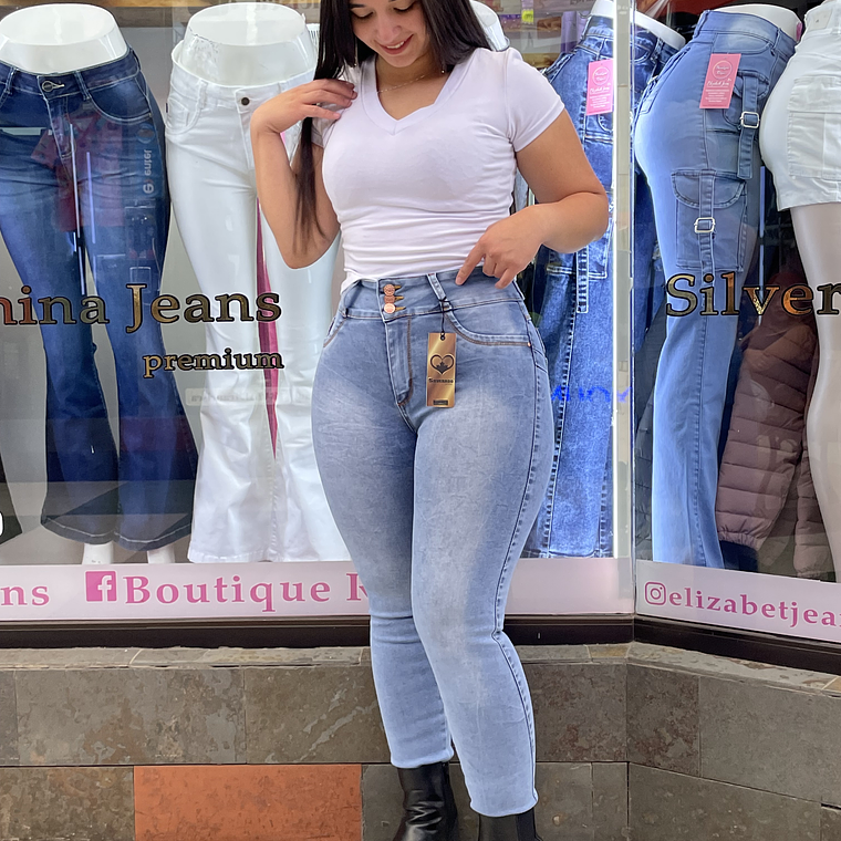 SKINNY CELESTE PRETINA ANCHA 1