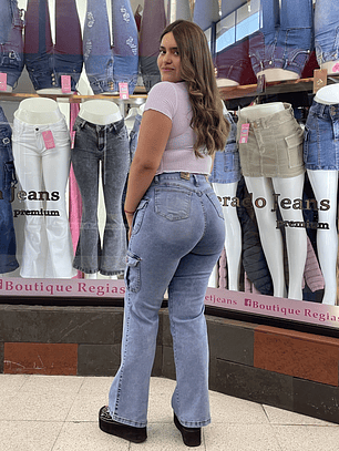 WIDE LEG CELESTE CARGO 