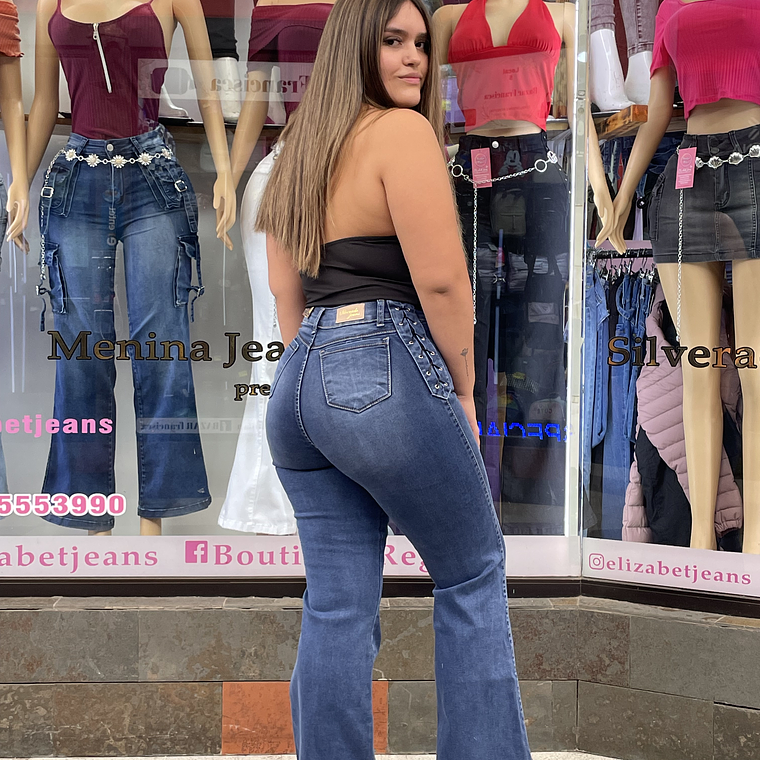 flare jeans azul medio trenzado curvi sirena 2
