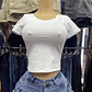 poleras crop aldon elasticados - Miniatura 3