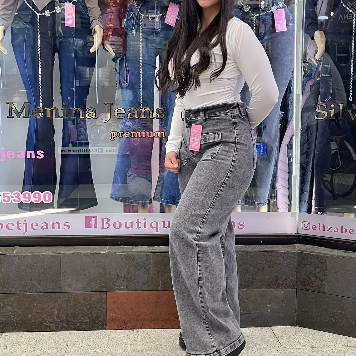 wide leg jeans modelo culote  1