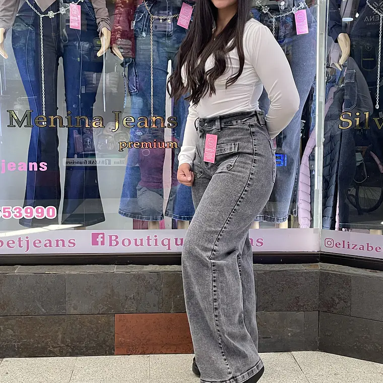 wide leg jeans modelo culote  1