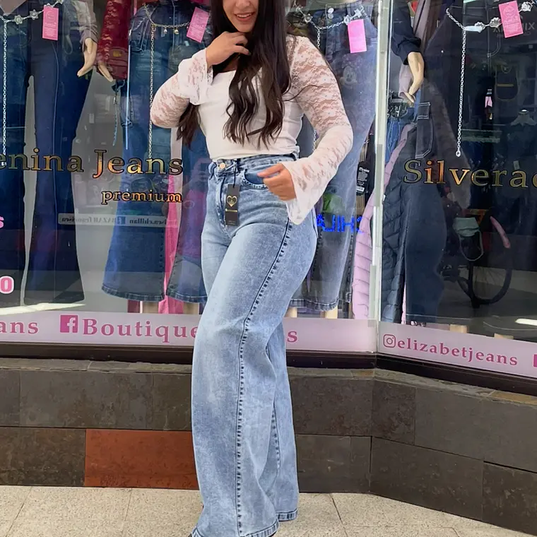 wide leg jeans celeste  1