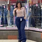 flare jeans azul linea sirena  - Miniatura 1
