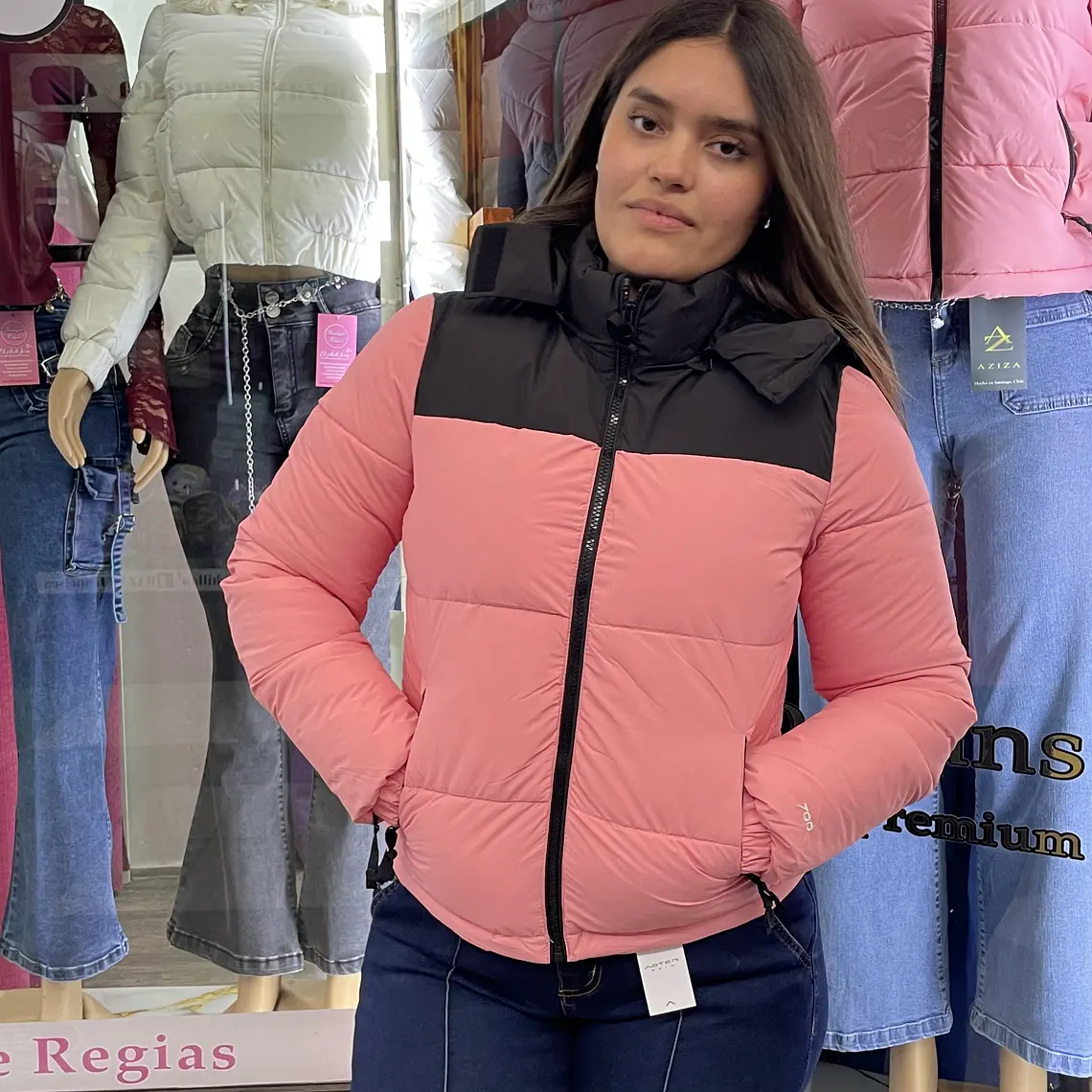 CASACA PUFA ROSADA •SALMON  1