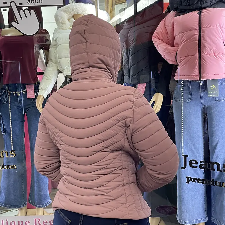 CASACA TERMICA  CORTA IMPERMIABLE PALO ROSA  2