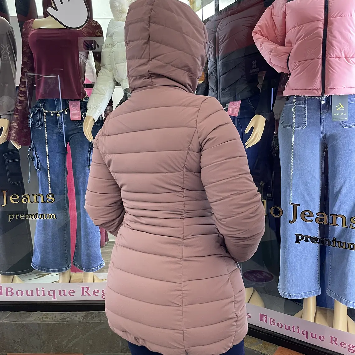 CASACA TERMICA IMPERMEABLE PALO ROSA  2