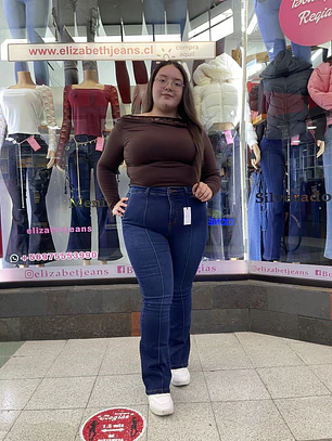 FLARE JEANS AZUL LINEA EXTRA LINDAS