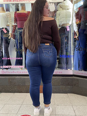 SKINNY JEANS AZUL UN BOTON TIRO ALTO EXTRA LINDAS 