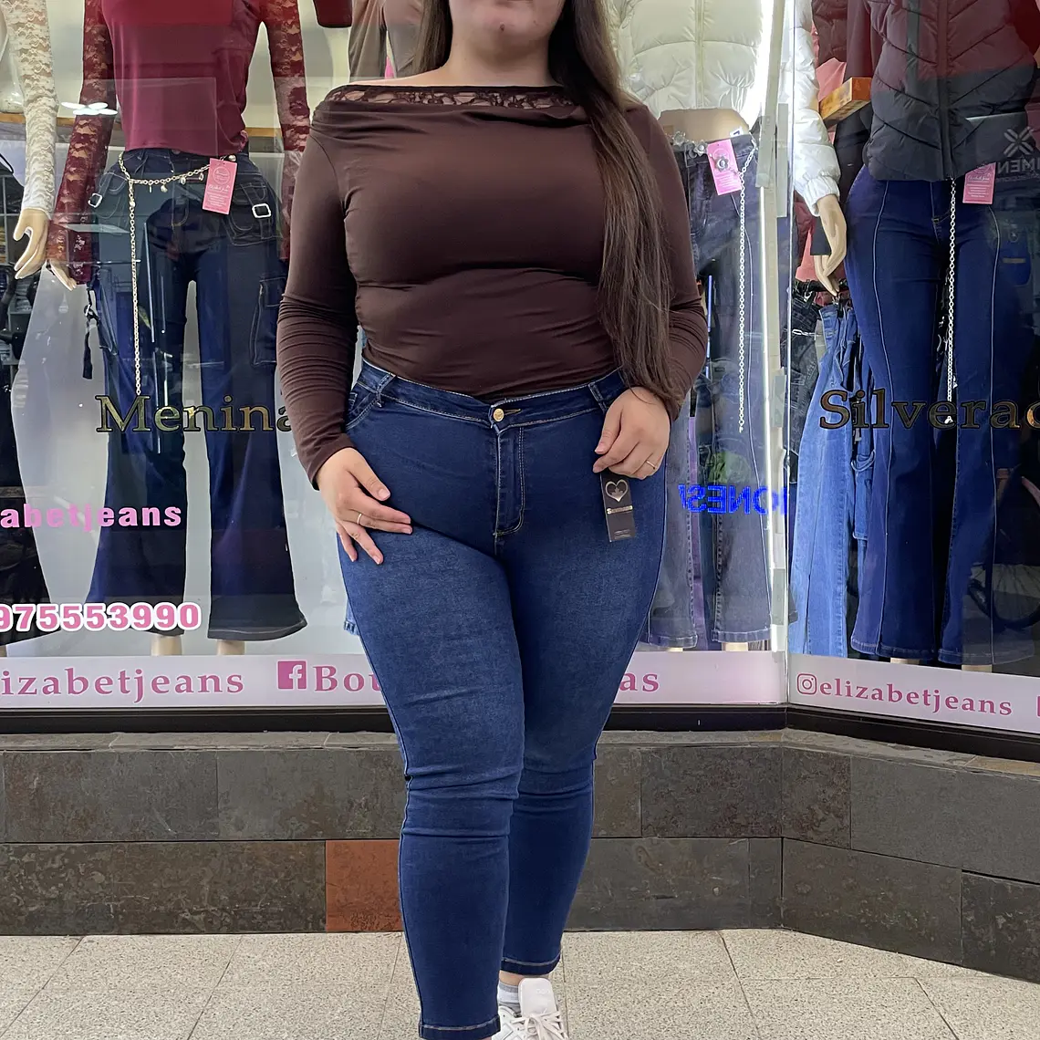 SKINNY JEANS AZUL UN BOTON TIRO ALTO EXTRA LINDAS  2